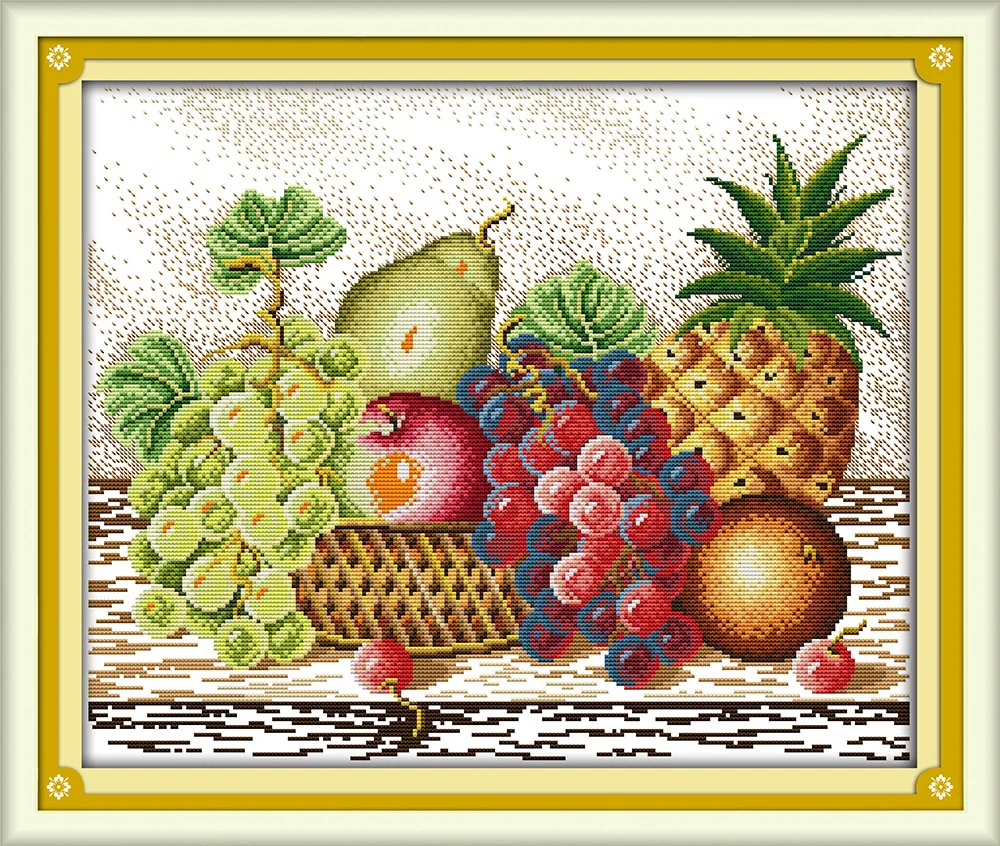 Joy Sunday Fruit 5 Printed on Canvas DMC Counted Chinese Cross Stitch Kits printed Cross-stitch set Embroidery Needlework
Joy Sunday Fruit 5 Printed on Canvas DMC Counted Chinese Cross Stitch Kits printed Cross-stitch set Embroidery Needlework