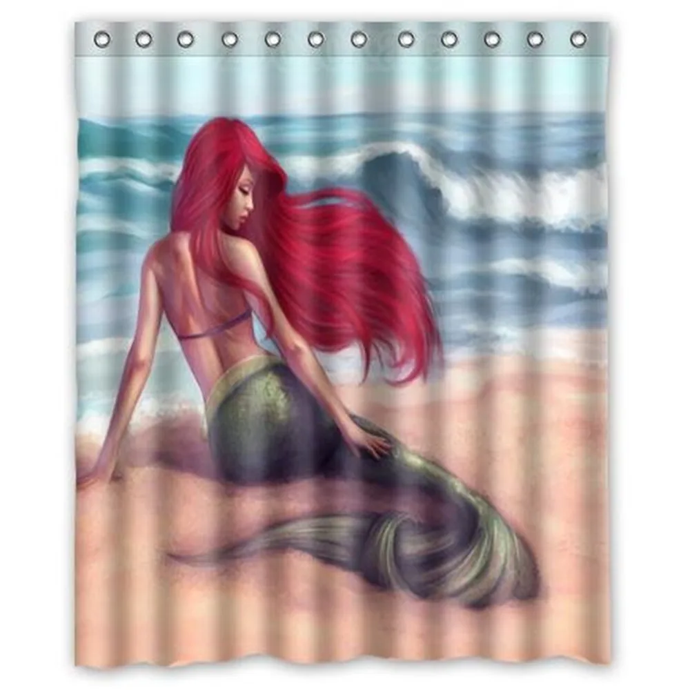 Custom Special Amazing Mermaid On The Beach Print Waterproof Bathroom DecorPolyester Fabric Shower Curtains
Custom Special Amazing Mermaid On The Beach Print Waterproof Bathroom DecorPolyester Fabric Shower Curtains