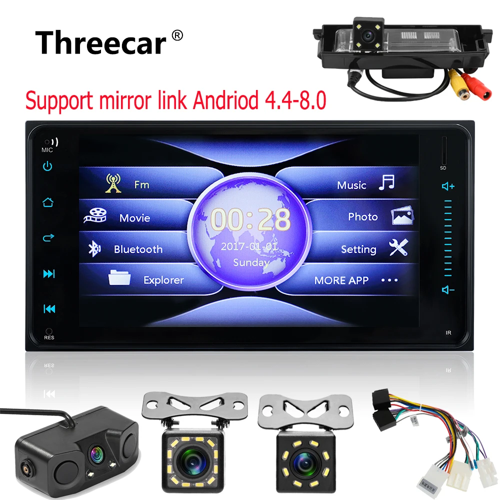 Universal Car Multimedia player 2 din car radio 7 Inch mirror link Andorid 9.0 bluetooth USB rear view camera For Toyota Corolla
Universal Car Multimedia player 2 din car radio 7 Inch mirror link Andorid 9.0 bluetooth USB rear view camera For Toyota Corolla
