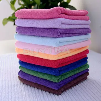 

10 pcs Ultra Soft Microfiber Towel Car Washing Cloth for Car Polish& Wax Car Care Styling Cleaning Microfibre 25*25cm