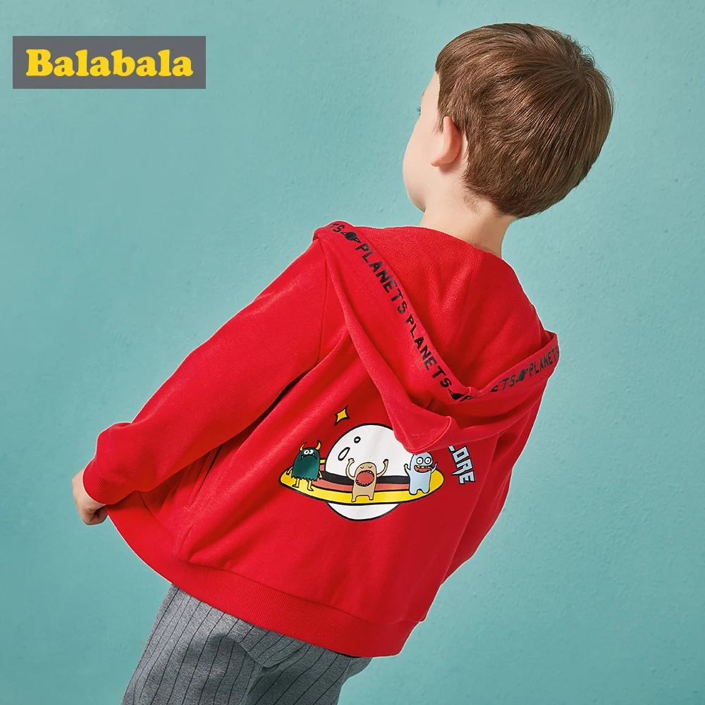 Balabala Cartoon Monster printing pattern children's jackets for boys fashion English letter jacket boy autumn | Детская одежда и