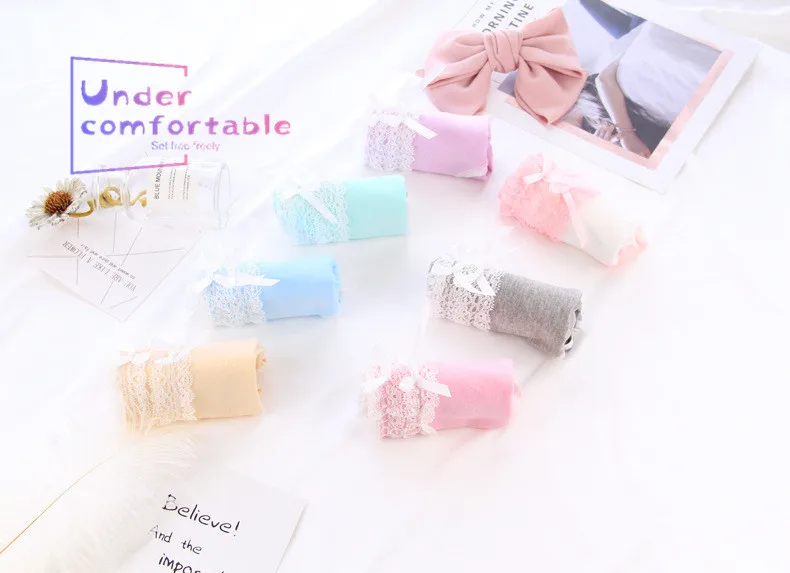 New Double Layer Lace Bows Girls Underwear Freshness Pure Cotton Panties Mid-Rise Girl's Briefs 3127
New Double Layer Lace Bows Girls Underwear Freshness Pure Cotton Panties Mid-Rise Girl's Briefs 3127