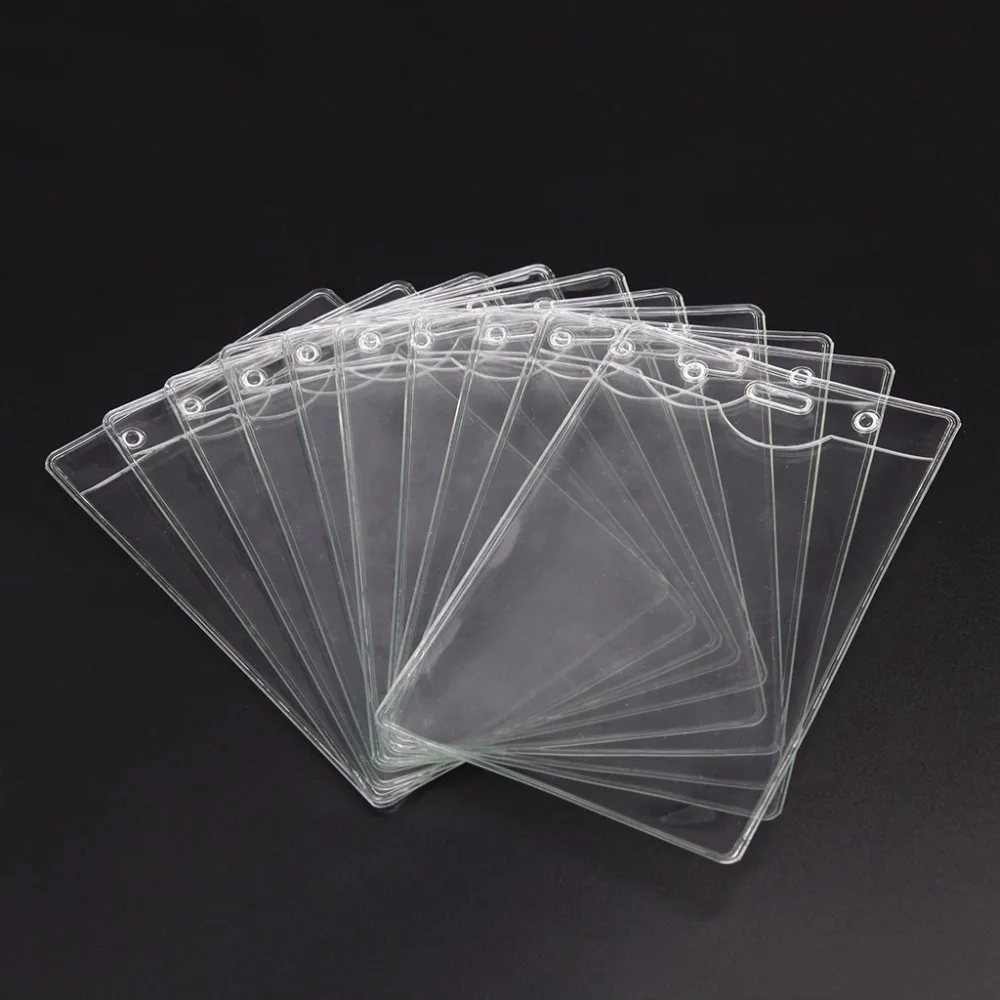 THINKTHENDO 10Pcs Transparent PVC Vertical Work Office Holder School Student ID Name Card Holder
THINKTHENDO 10Pcs Transparent PVC Vertical Work Office Holder School Student ID Name Card Holder