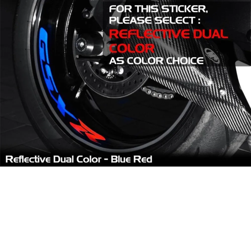 A set of 8pcs high quality Motorcycle Wheel Sticker Decal Reflective Rim Bike Motorcycle Suitable for SUZUKI GSX-R GSXR
A set of 8pcs high quality Motorcycle Wheel Sticker Decal Reflective Rim Bike Motorcycle Suitable for SUZUKI GSX-R GSXR