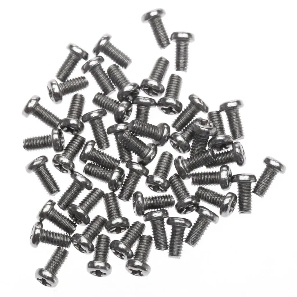 Фото 50Pcs M2.5x5mm Stainless Steel Phillip Plain Screws and Bolts M2.5 Cross Recessed Pan Head Phillips Cap Fastener Machine Tools |