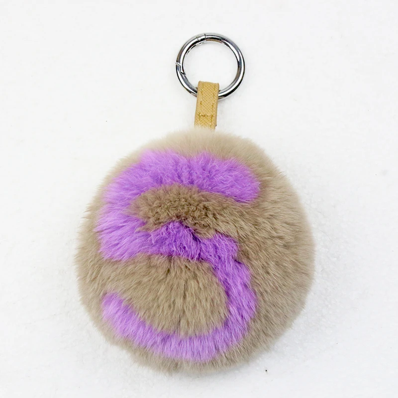 A-Z Letters Real Rabbit Fur Small 10Cm Ornament*