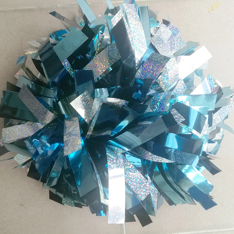 Professional Cheerleader Pom poms 3/4"x 6" Metallic light blue Mixed holographic Baton Handle Competion pom pom
Professional Cheerleader Pom poms 3/4"x 6" Metallic light blue Mixed holographic Baton Handle Competion pom pom