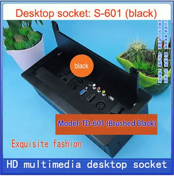 Brush clamshell multifunction desktop socket/USB,VGA,HDMI,network,video information box/Hidden desktop socket /brushed black-601
Brush clamshell multifunction desktop socket/USB,VGA,HDMI,network,video information box/Hidden desktop socket /brushed black-601