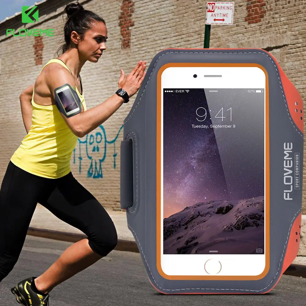 Image FLOVEME Universal Sports Arm Band Case for iPhone 6 6S 7 for iPhone 7  6 Plus Running Fitness Phone Arm Band Accessories Cover