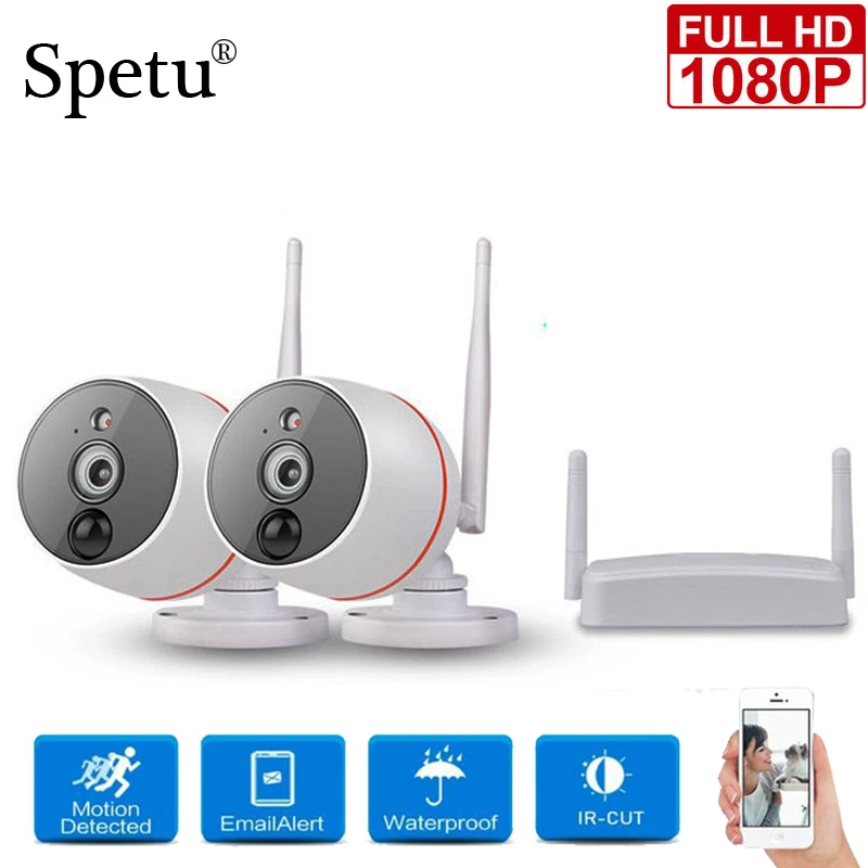 Spetu HD 1080P 2MP Home Mini Wireless WiFi Kit CCTV Outdoor Waterproof Insert Card IP Camera P2P Video Surveillance System Set
Spetu HD 1080P 2MP Home Mini Wireless WiFi Kit CCTV Outdoor Waterproof Insert Card IP Camera P2P Video Surveillance System Set