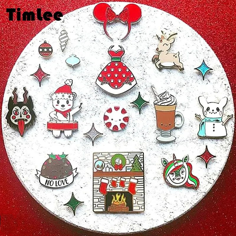 Timlee X049 New Cartoon Lovely Drops Of Oil Deer Skirt Bow Tree Metal Brooch Pins Badge,Delicate Christmas Jewelry Wholesale
Timlee X049 New Cartoon Lovely Drops Of Oil Deer Skirt Bow Tree Metal Brooch Pins Badge,Delicate Christmas Jewelry Wholesale