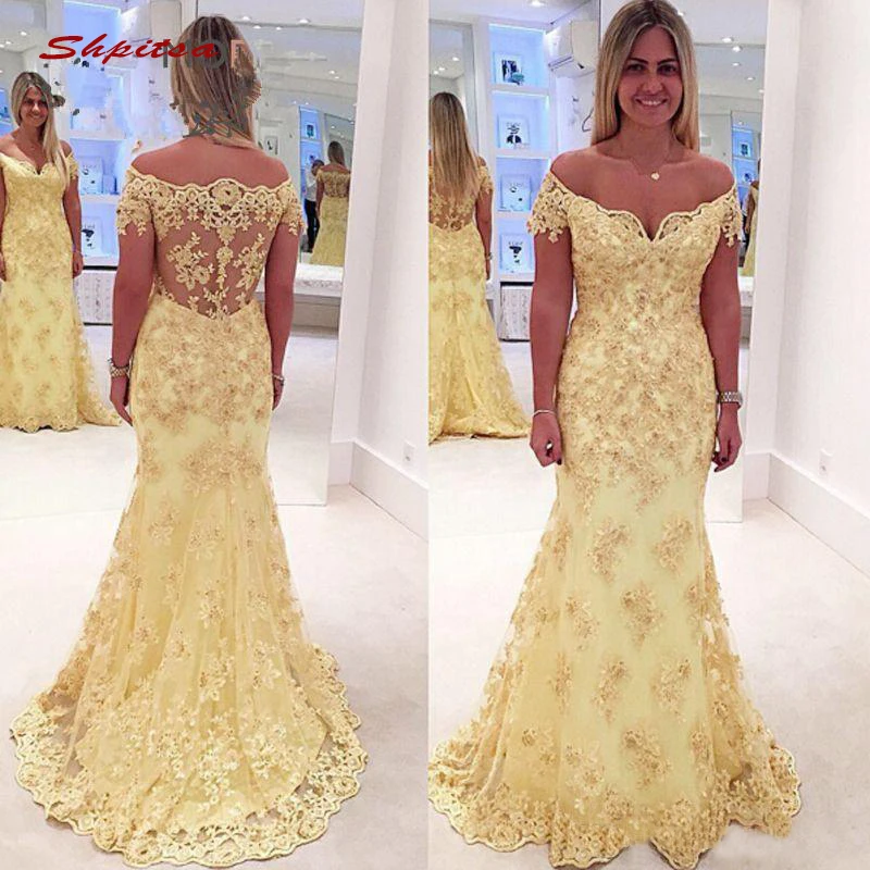 Yellow Long Lace Mermaid Evening Dresses Party Plus Size Ladies Women Formal Dresses Evening Gown
Yellow Long Lace Mermaid Evening Dresses Party Plus Size Ladies Women Formal Dresses Evening Gown