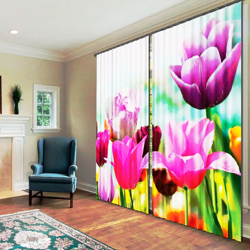 Tulip Digital 3d curtain Three dimensional printing roller blind 3d fabric Tulips are 3 d printing digital 100% shading curtain
Tulip Digital 3d curtain Three dimensional printing roller blind 3d fabric Tulips are 3 d printing digital 100% shading curtain