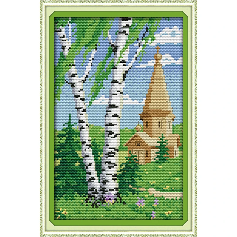 Everlasting love Cypress spring scenery Chinese cross stitch kits Ecological cotton printed 11CT DIY Christmas decorations gift 
Everlasting love Cypress spring scenery Chinese cross stitch kits Ecological cotton printed 11CT DIY Christmas decorations gift