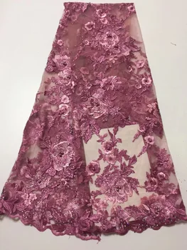Pink color applique lace fabric 3d flowers african lace fabric 2018 embroidered tulle net lace french fabric for wedding dress 
Pink color applique lace fabric 3d flowers african lace fabric 2018 embroidered tulle net lace french fabric for wedding dress
