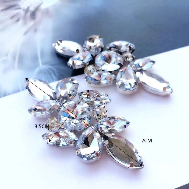 1Piece 7X3.5cm Silver Tone Crystal 8Colors Rhinestone Applique Flower Wedding Bridal Fashion Decoration Accessory RH48
1Piece 7X3.5cm Silver Tone Crystal 8Colors Rhinestone Applique Flower Wedding Bridal Fashion Decoration Accessory RH48
