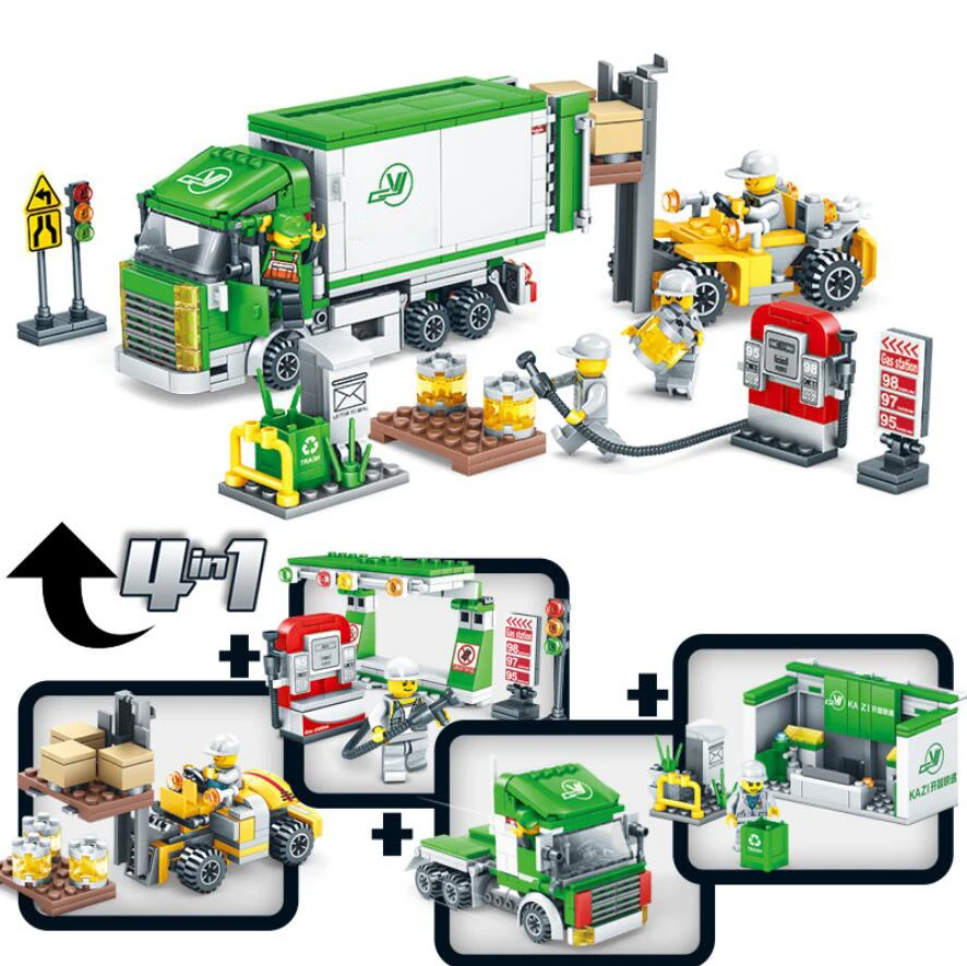 city scene street view Gas station Logistic Centre building block worker minifigs truck Forklift brick figures toy for kids gift
city scene street view Gas station Logistic Centre building block worker minifigs truck Forklift brick figures toy for kids gift