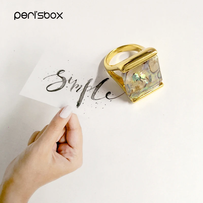 Peri'sBox Gold Color Abalone Shell Stacking Rings for Women Minimalist Solid Circle Rings Simple Design Layering Rings Femme
Peri'sBox Gold Color Abalone Shell Stacking Rings for Women Minimalist Solid Circle Rings Simple Design Layering Rings Femme