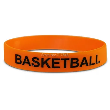 100pcs Orange Basketball Black Text wristband silicone bracelets free shipping by epacket A
100pcs Orange Basketball Black Text wristband silicone bracelets free shipping by epacket A