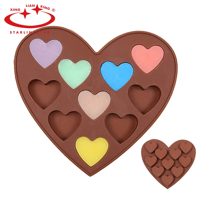 10 Holes Heart Shape Chocolate Mold DIY Silicone Cake Mold Heart Shape Muffin Sweet Candy Jelly Fondant Cake Decoration Tools
10 Holes Heart Shape Chocolate Mold DIY Silicone Cake Mold Heart Shape Muffin Sweet Candy Jelly Fondant Cake Decoration Tools