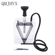 Arab acrílico narghile shisha tubo de água nargile hookah mangueira suporte de carvão vegetal shisha fumar acessórios festa presentes(China)