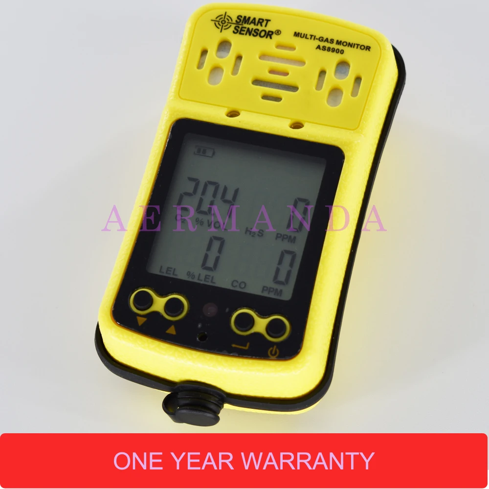 Smart Sensor AS8900 Portable Multi Gas Detector Monitor 4 in 1 O2 H2S CO Combustible Gas Oxygen Hydrogen sulfide Carbon Monoxide
Smart Sensor AS8900 Portable Multi Gas Detector Monitor 4 in 1 O2 H2S CO Combustible Gas Oxygen Hydrogen sulfide Carbon Monoxide