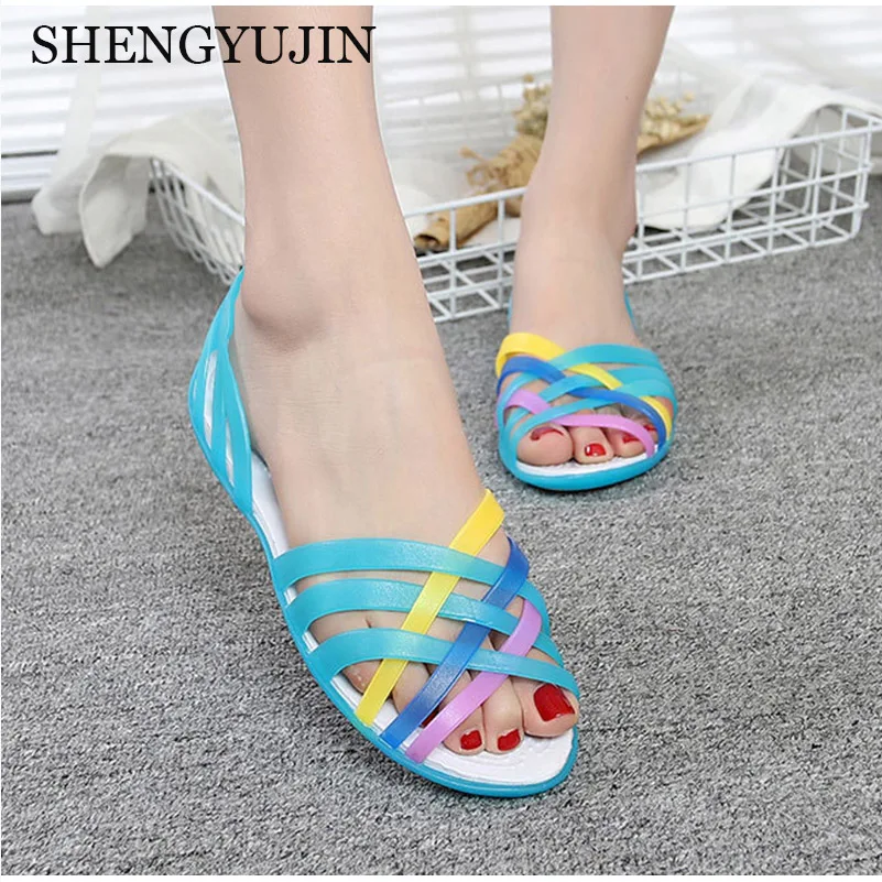 2019 Woman Candy Color Peep Toe Beach Shoes Women's Jelly Shoes Rianbow Summer Sandals Female Flat Shoe Casual Ladies Slip On
2019 Woman Candy Color Peep Toe Beach Shoes Women's Jelly Shoes Rianbow Summer Sandals Female Flat Shoe Casual Ladies Slip On