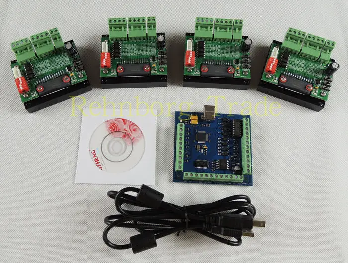 CNC mach3 4 Axis usb Kit, 4pcs TB6560 Single Axis Driver Board+one mach3 4 Axis USB CNC Stepper Motor Controller card 100KHz 24V
CNC mach3 4 Axis usb Kit, 4pcs TB6560 Single Axis Driver Board+one mach3 4 Axis USB CNC Stepper Motor Controller card 100KHz 24V
