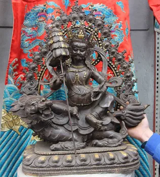 xd 001724 24 Tibet Buddhism Copper Bronze Vaishravana Treasure Heavenly King Buddha Statue
xd 001724 24 Tibet Buddhism Copper Bronze Vaishravana Treasure Heavenly King Buddha Statue