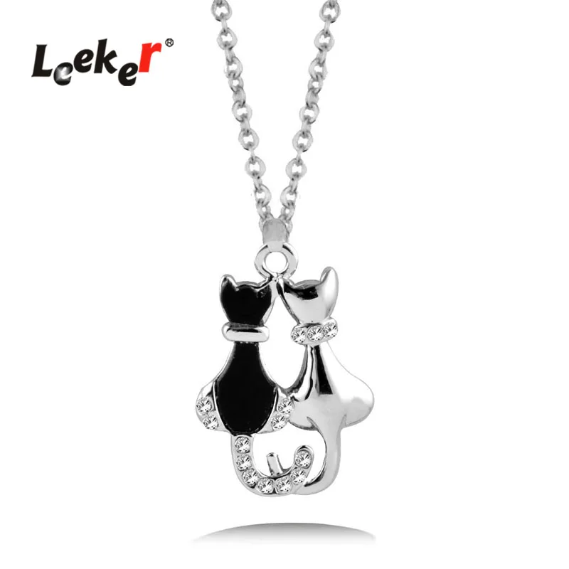 LEEKER Vintage Animal Couple Cat Pendant Necklace Gold Silver Color Chain For Women Girls Jewelry 282 LK1
LEEKER Vintage Animal Couple Cat Pendant Necklace Gold Silver Color Chain For Women Girls Jewelry 282 LK1
