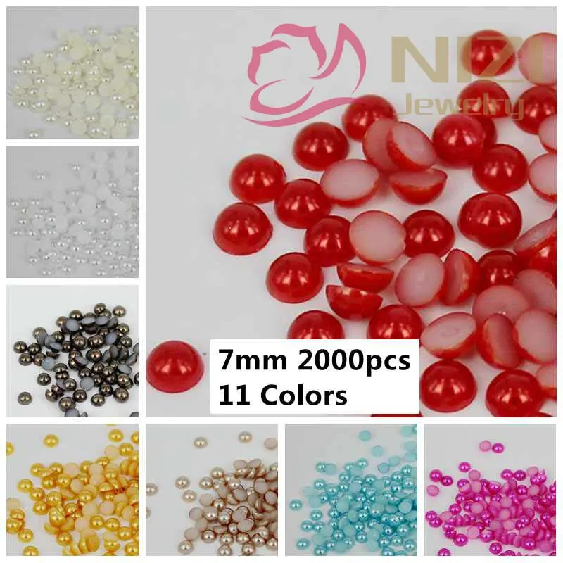 Half Round Pearls 2000pcs 7mm Many Colors #14-#24 Loose Imitation Glue On Resin Beads DIY Jewelry Making Nails Art Decoration
Half Round Pearls 2000pcs 7mm Many Colors #14-#24 Loose Imitation Glue On Resin Beads DIY Jewelry Making Nails Art Decoration