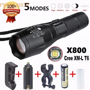 Super X800 Tactical Flashlight LED Military Lumens Alonefire 170118 
Super X800 Tactical Flashlight LED Military Lumens Alonefire 170118