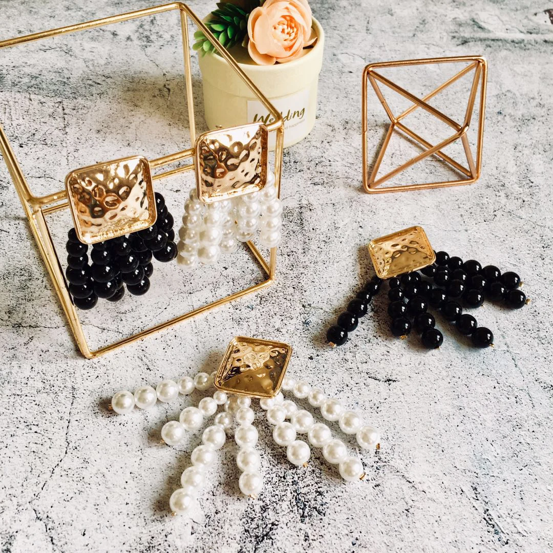 Coco&willow Bohemian faux pearl beaded tassel stud earrings for women statement multi strings pearl dangling earrings for party
Coco&willow Bohemian faux pearl beaded tassel stud earrings for women statement multi strings pearl dangling earrings for party