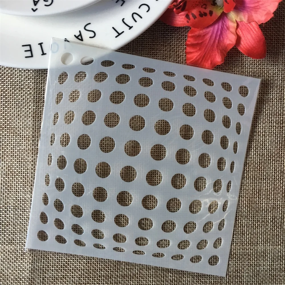 5" 3D Dot Texture DIY Layering Stencils Wall Painting Scrapbook Coloring Embossing Album Decorative Paper Card Template
5" 3D Dot Texture DIY Layering Stencils Wall Painting Scrapbook Coloring Embossing Album Decorative Paper Card Template