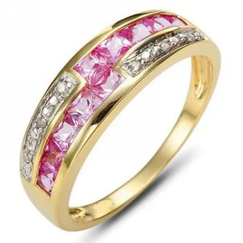 SuoHuan Size 6-9 Rings For Womens Pink Zirconer Stone Crystal Gold Filled Female Anniversary Promise Ring Finger Jewellery Gift
SuoHuan Size 6-9 Rings For Womens Pink Zirconer Stone Crystal Gold Filled Female Anniversary Promise Ring Finger Jewellery Gift