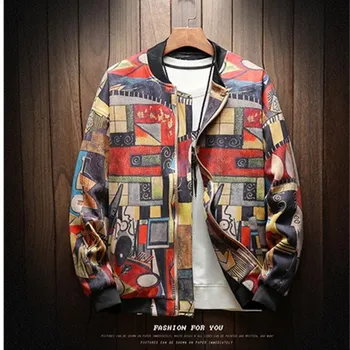Autumn New Hip Hop Jacket Fashion Digital Printing Mens Coats And Jackets Youth High Loose Collar Collar Baseball Jacket Men
Autumn New Hip Hop Jacket Fashion Digital Printing Mens Coats And Jackets Youth High Loose Collar Collar Baseball Jacket Men