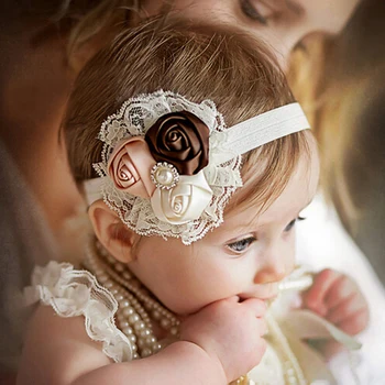 TWDVS Baby Bows Girls Headwear Hair Bands Lace headbands