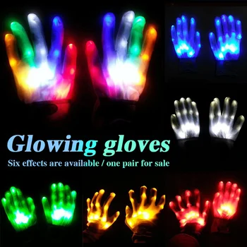 1 Pair Unique Flashing Finger LED Luminous Gloves Lighting Glow Flash Colorful Skeleton Gloves Dancing Club Props Party Supplies
1 Pair Unique Flashing Finger LED Luminous Gloves Lighting Glow Flash Colorful Skeleton Gloves Dancing Club Props Party Supplies