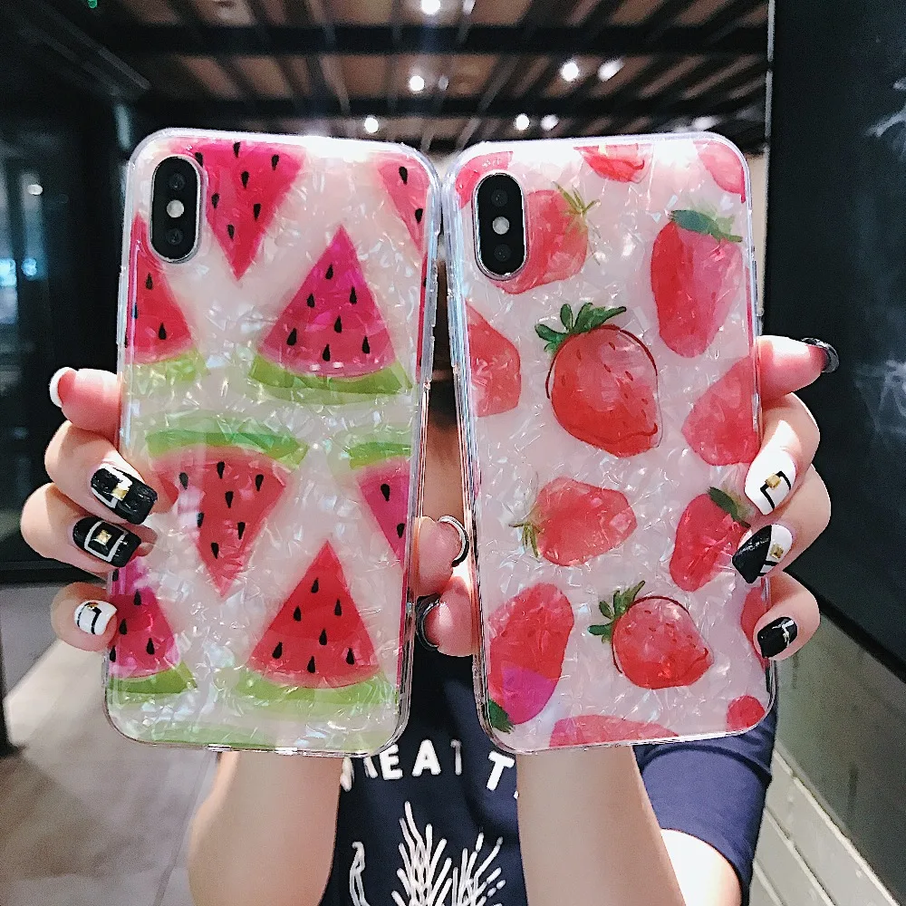 For iphoneX 8 7 6s Cute Strawberry and Watermelon anti-falling mobile phone shell for iphone 8plus 7plus soft quality TPU
For iphoneX 8 7 6s Cute Strawberry and Watermelon anti-falling mobile phone shell for iphone 8plus 7plus soft quality TPU