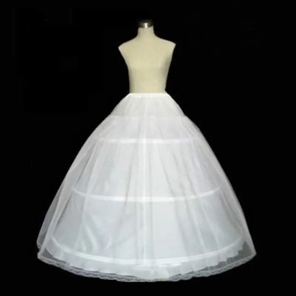 Высокое Качество 3 Обручи Кринолайн Underskirt нижняя юбка Для Свадебное Платье На