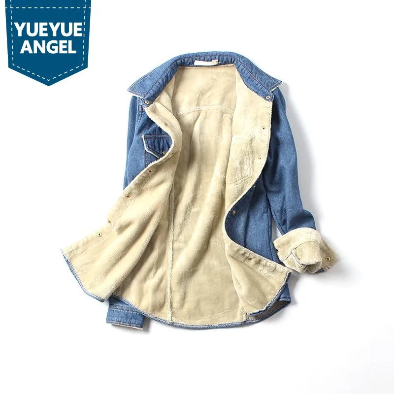 2019 New Winter Ladies Thick Warm Denim Shirts Streetwear Slim Fit Lapel Collar Shirts Female Fleece Lining Jean Shirts S-2XL
2019 New Winter Ladies Thick Warm Denim Shirts Streetwear Slim Fit Lapel Collar Shirts Female Fleece Lining Jean Shirts S-2XL