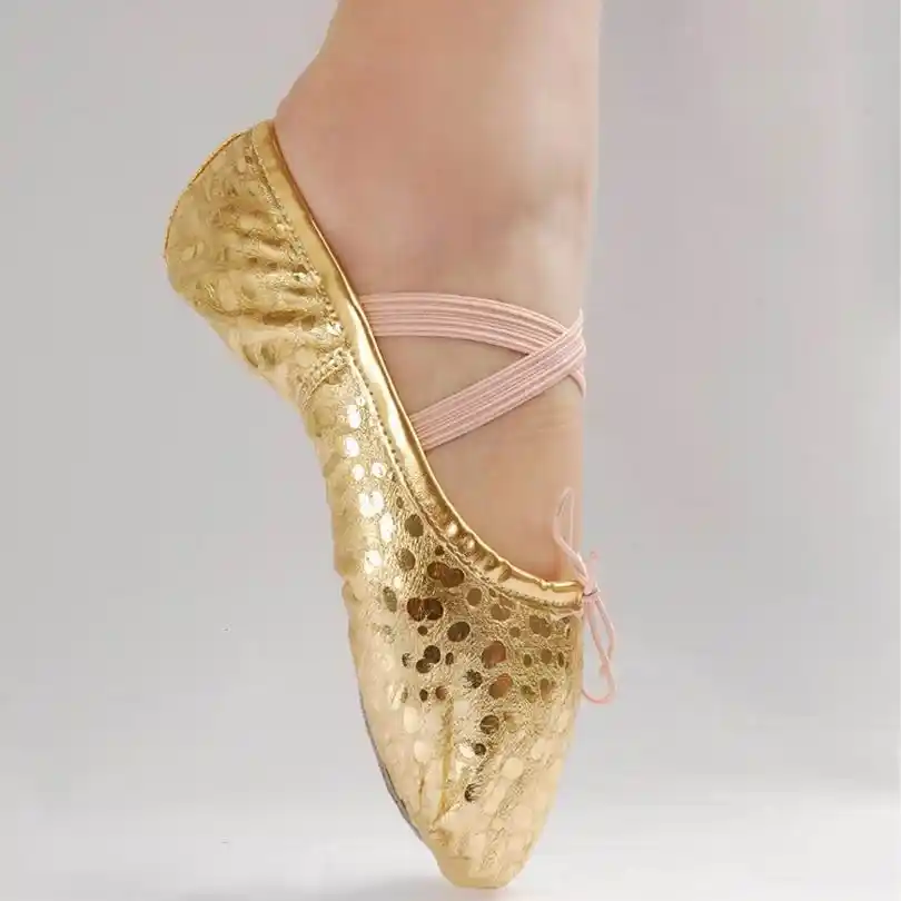 kids gold ballet shoes
