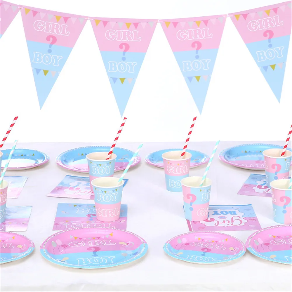 Gender Reveal Baby Birthday Party Decor Baby Shower Paper Cup Plates Disposable Tableware Napkins Plate Gender Secret Supplies,Q
Gender Reveal Baby Birthday Party Decor Baby Shower Paper Cup Plates Disposable Tableware Napkins Plate Gender Secret Supplies,Q