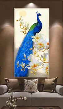 Custom Any Size 3D Mural Wallpaper Noble Blue Peacock Illustration Porch Background Wall Decoration Mural Wallpaper
Custom Any Size 3D Mural Wallpaper Noble Blue Peacock Illustration Porch Background Wall Decoration Mural Wallpaper