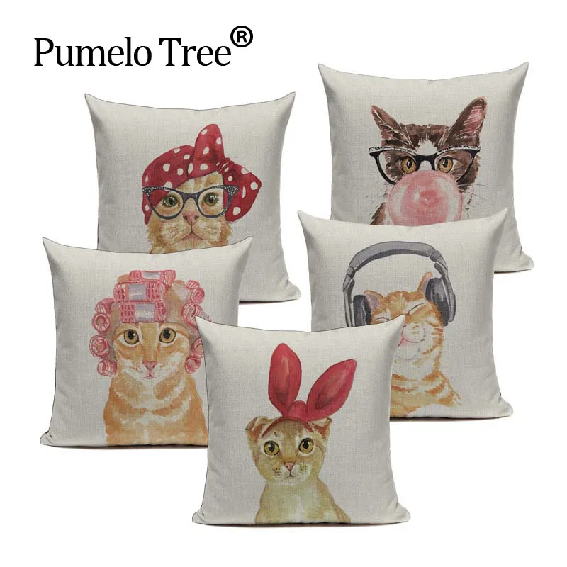 Customized Cushion Covers Animal Cat Pillowcase On The Pillow High Quality Cute Cartoon Sofa Cushion Cover For Living Room
Customized Cushion Covers Animal Cat Pillowcase On The Pillow High Quality Cute Cartoon Sofa Cushion Cover For Living Room