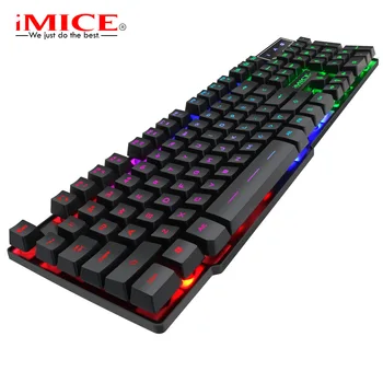 iMice Gaming Keyboard 104 Keycaps RGB Backlit Mechanical Feeling Keyboard Game Keyboards with RU Sticker for PC Laptop Computer
iMice Gaming Keyboard 104 Keycaps RGB Backlit Mechanical Feeling Keyboard Game Keyboards with RU Sticker for PC Laptop Computer