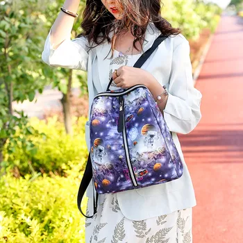 Woman backpack female European and American fashion gradient graffiti space tropical fish computer backpack mochila
Woman backpack female European and American fashion gradient graffiti space tropical fish computer backpack mochila