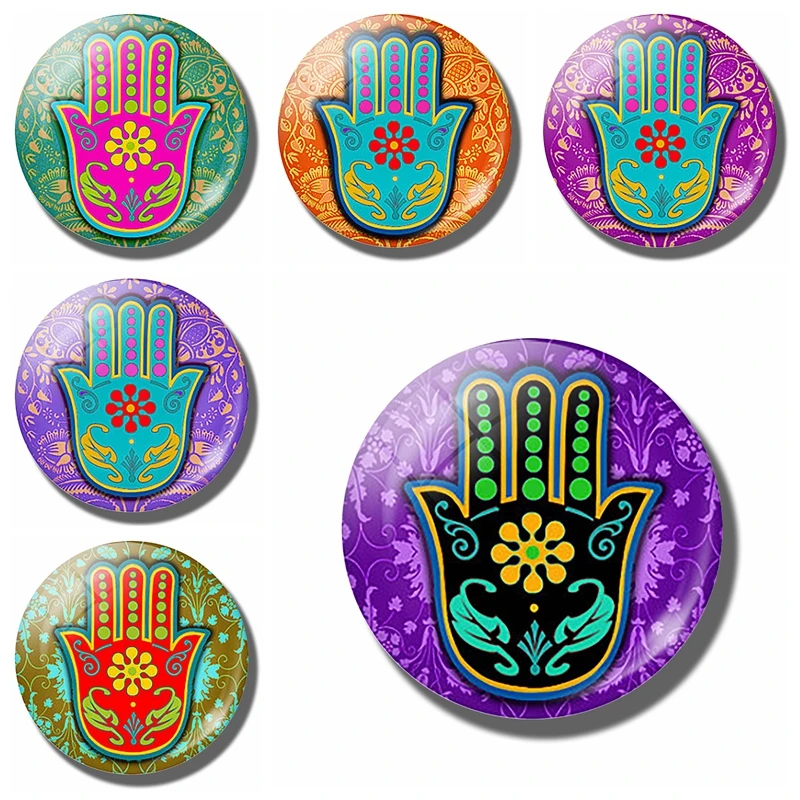 Hamsa 30 MM Fridge Magnet Yoga Hand of Fatima Judaica Glass Cabochon Magnetic Refrigerator Stickers Note Holder Home Decoration
Hamsa 30 MM Fridge Magnet Yoga Hand of Fatima Judaica Glass Cabochon Magnetic Refrigerator Stickers Note Holder Home Decoration