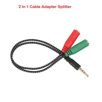Cable Adapter 2 In 1 Dispenser 4 Pole Audio Headphones From 3.5mm To 2 Female Jack Headphones Microphone Audio Cable for PC
Cable Adapter 2 In 1 Dispenser 4 Pole Audio Headphones From 3.5mm To 2 Female Jack Headphones Microphone Audio Cable for PC