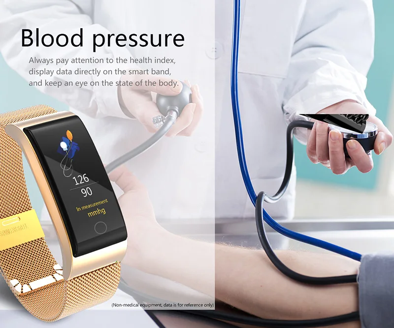 VERYFiTEK F4 Metal Smart Band Wristband Blood Pressure Heart Rate Monitor Men Women Fitness Watch Pedometer Smart Bracelet (16)